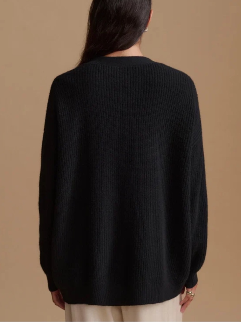 Jenni Kayne Cashmere Cocoon Cardigan in Black - Picture 3 of 11